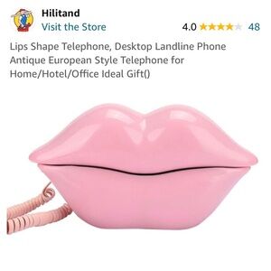 Iridescent pink lips phone